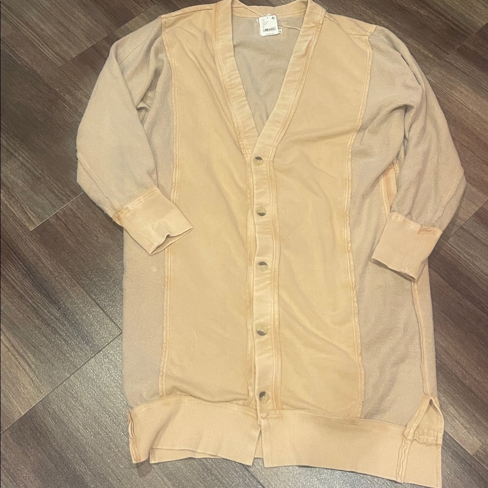 NWT We The Free Dreamy Blue Cardi in Sand - Picture 2 of 6
